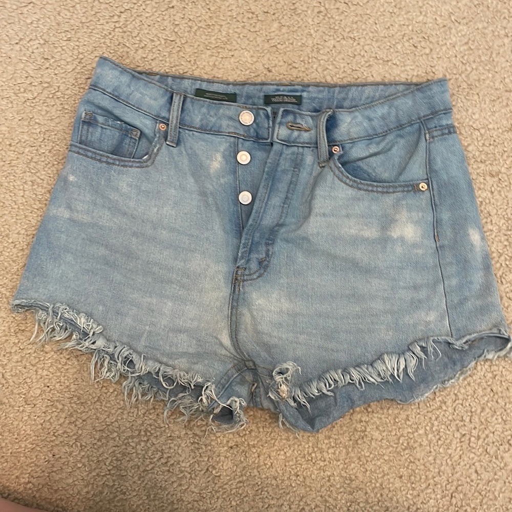 Women Size 8, Light Blue, High Rise, Blue Jean Short, Wild Fable, Worn Once
